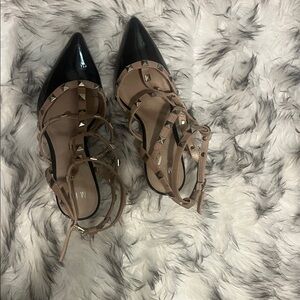 Mix no. 6 Studded Black and Tan Women's Heels